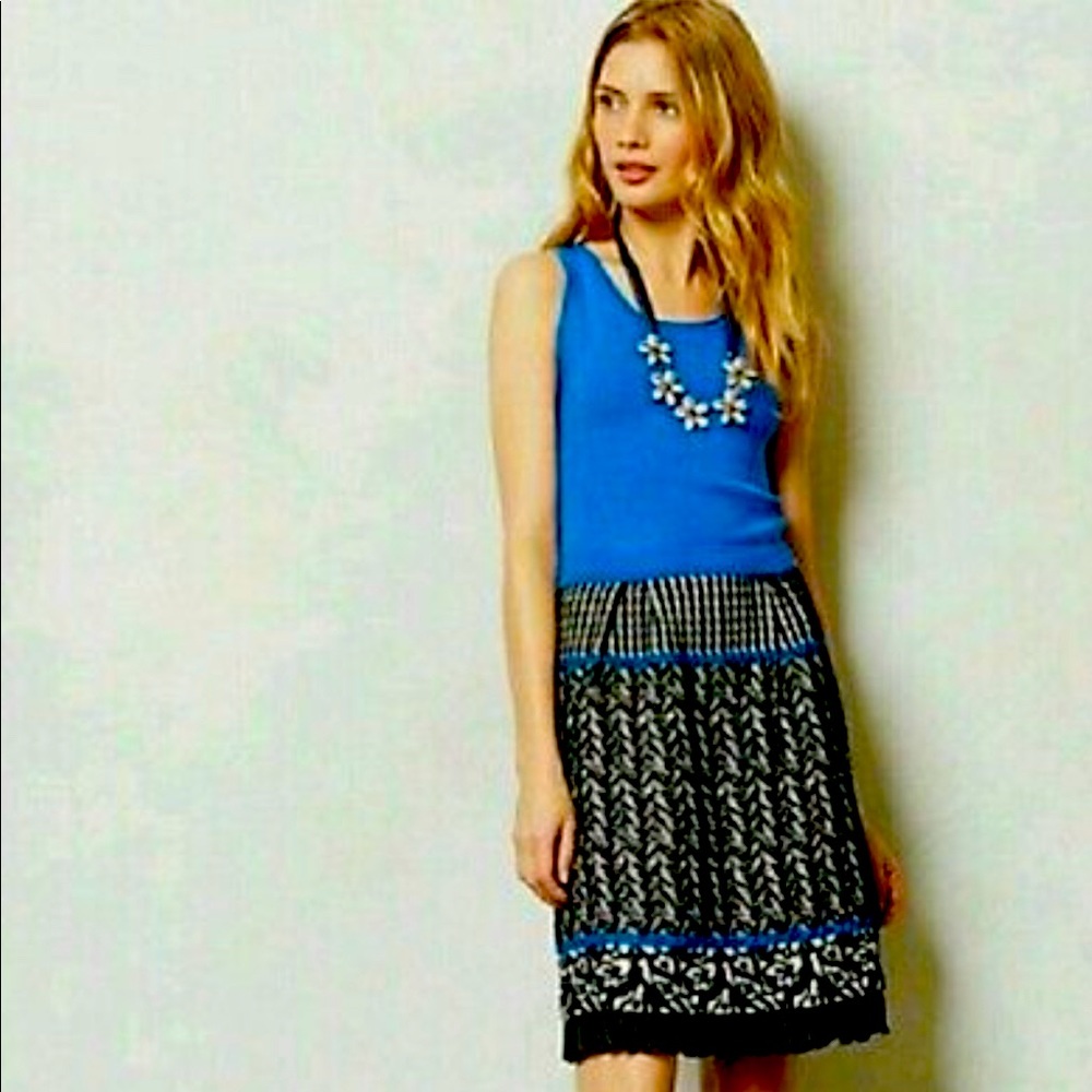 NWT Girl From Savoy Anthropology Blue Knit Dress